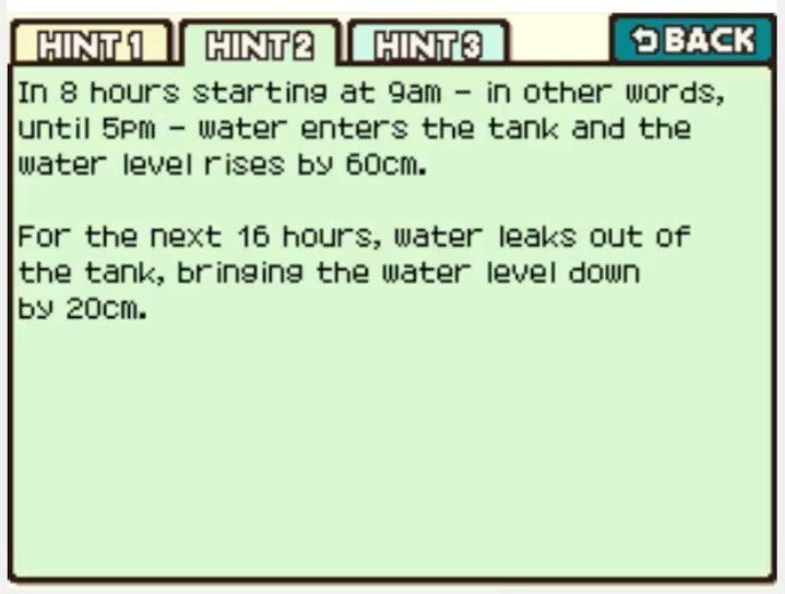 Professor Layton and the Curious Village Puzzle 88 (EU) - Leaky Tank Hint 2