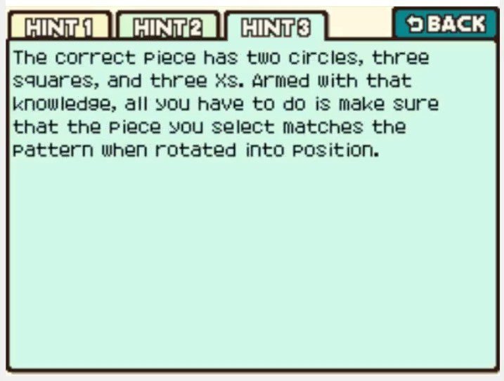 Professor Layton and the Curious Village Puzzle 091 - Pattern Matching Hint 3