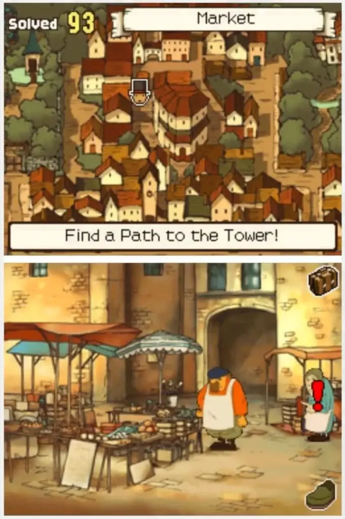 Professor Layton and the Curious Village Puzzle 075 - The Wire Cube Location