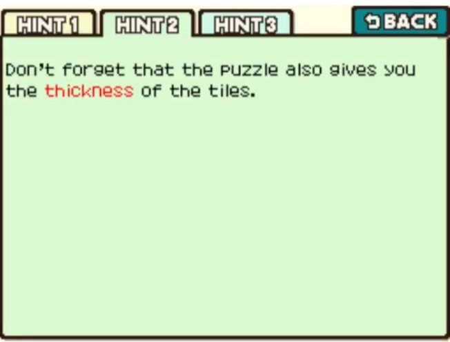 Professor Layton and the Curious Village: Puzzle 076 - A Tile Square Hint 2