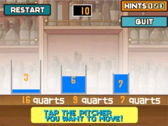 Professor Layton and the Curious Village Puzzle 078 - Water Pitchers Step 10