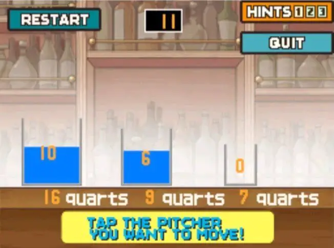 Professor Layton and the Curious Village Puzzle 078 - Water Pitchers Step 11