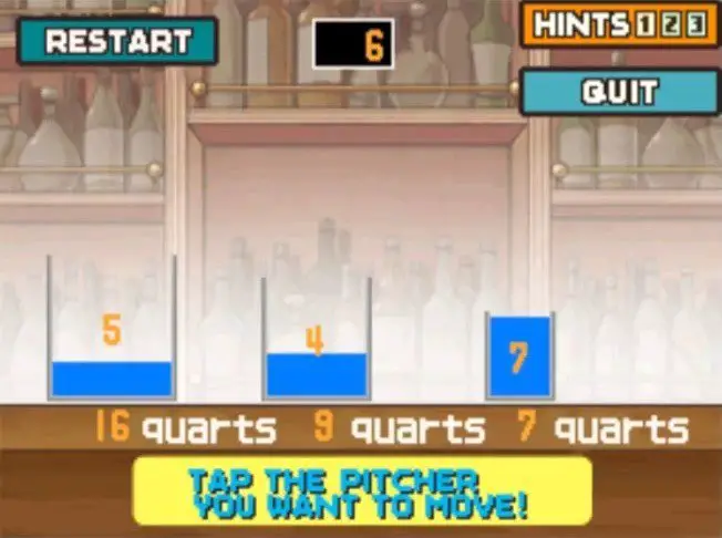 Professor Layton and the Curious Village Puzzle 078 - Water Pitchers Step 6