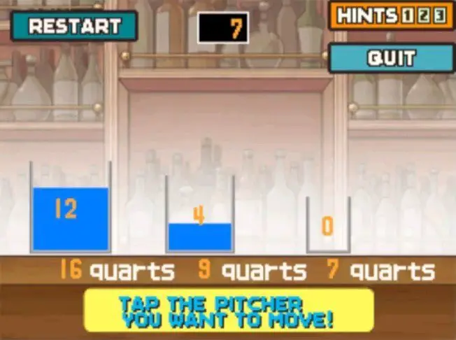 Professor Layton and the Curious Village Puzzle 078 - Water Pitchers Step 7