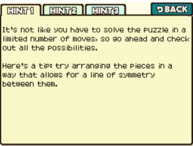 Professor Layton and the Curious Village Puzzle 080 - Too Many Queens 1 Hint 1