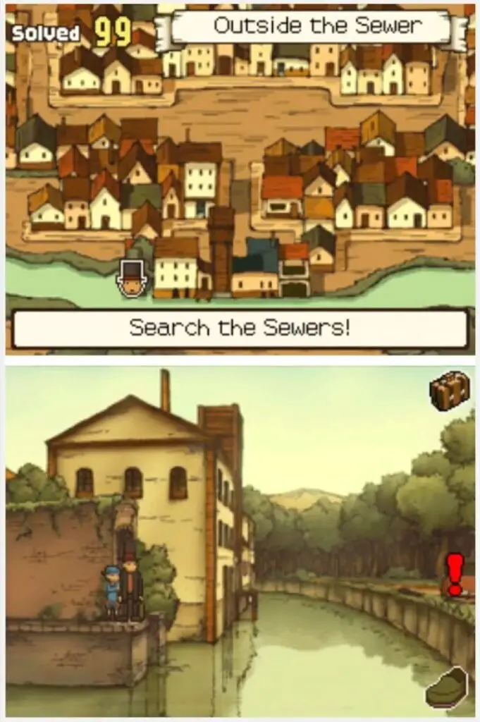 Professor Layton and the Curious Village Puzzle 85 (US) - Weekend Getaway Location