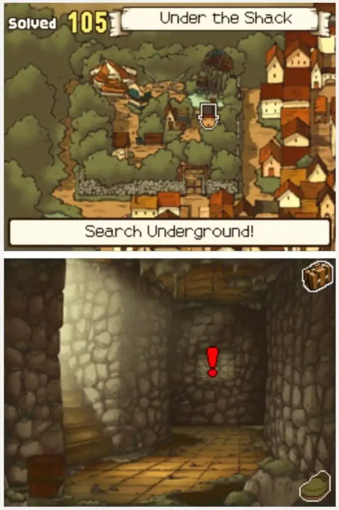 Professor Layton and the Curious Village Puzzle 089 - Which Way? Location