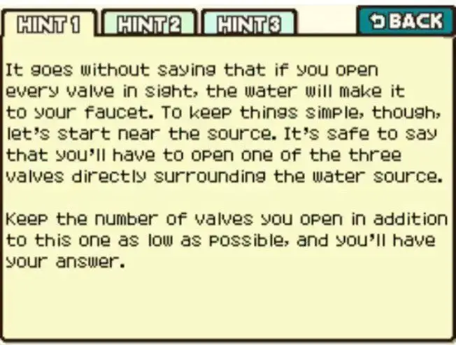 Professor Layton and the Curious Village Puzzle 092 - Wash Up Hint 1