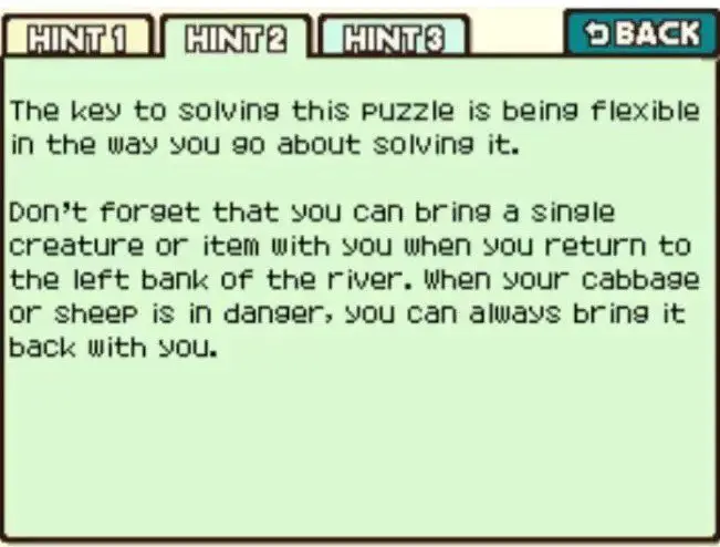 Professor Layton and the Curious Village Puzzle 093 - Over the River Hint 2