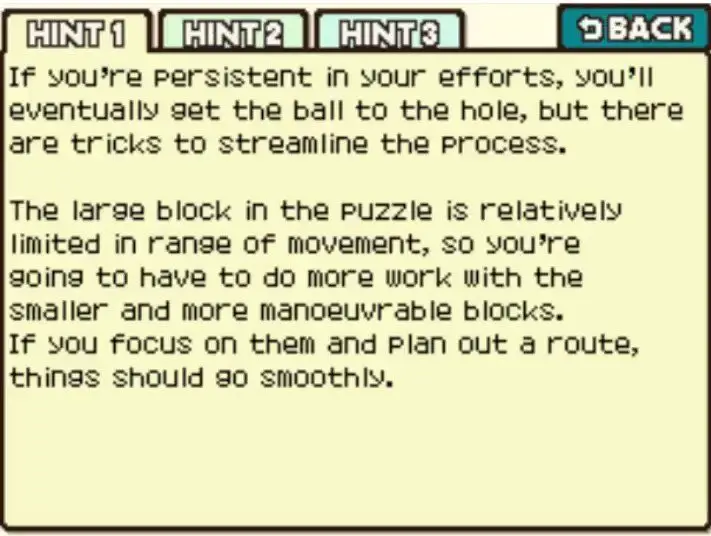 Professor Layton and the Curious Village Puzzle 094 - Get the Ball Out! 4 Hint 1