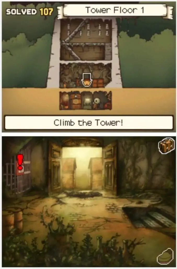 Professor Layton and the Curious Village Puzzle 094 - Get the Ball Out! 4 Location