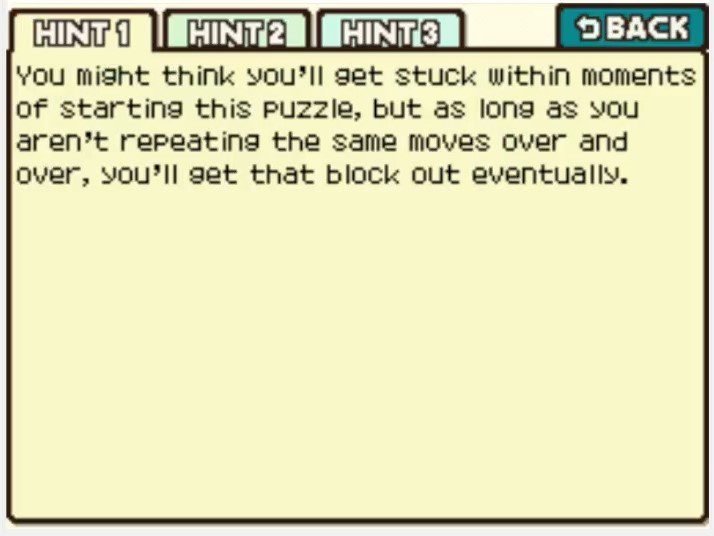 Professor Layton and the Curious Village Puzzle 097 - Maiden's Escape Hint 1