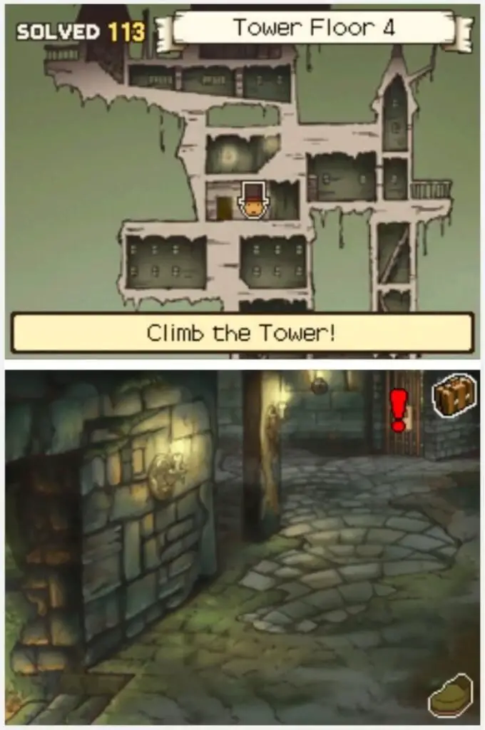 Professor Layton and the Curious Village Puzzle 097 - Maiden's Escape Location