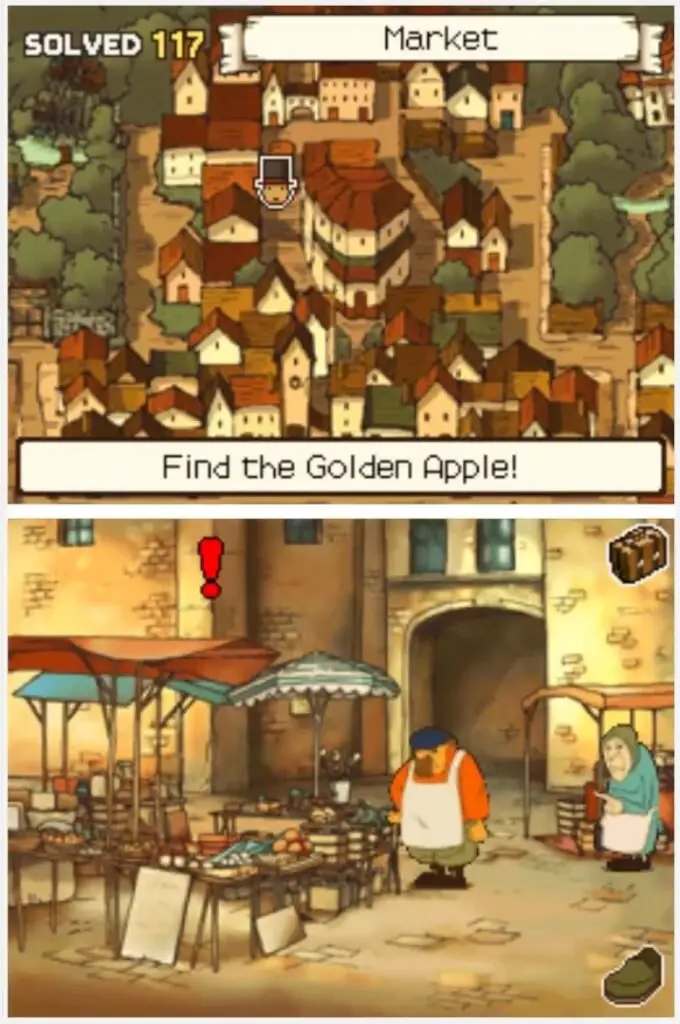 Professor Layton and the Curious Village Puzzle 101 - Splitting it Up Location