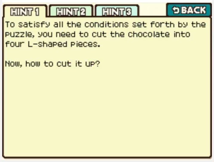 Professor Layton and the Curious Village Puzzle 104 - A Sweet Treat Hint 1