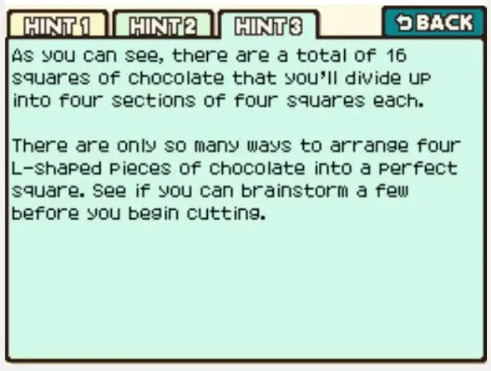 Professor Layton and the Curious Village Puzzle 104 - A Sweet Treat Hint 3