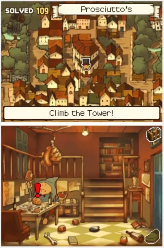 Professor Layton and the Curious Village Puzzle 104 - A Sweet Treat Location