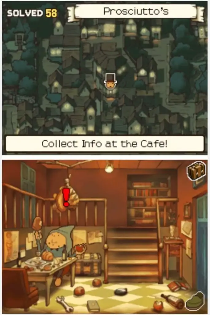 Professor Layton and the Curious Village Puzzle 114 - Tetrahedron Trial Location