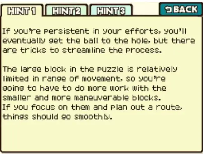 Professor Layton and the Curious Village Puzzle 094 - Get the Ball Out! 4 Hint 1