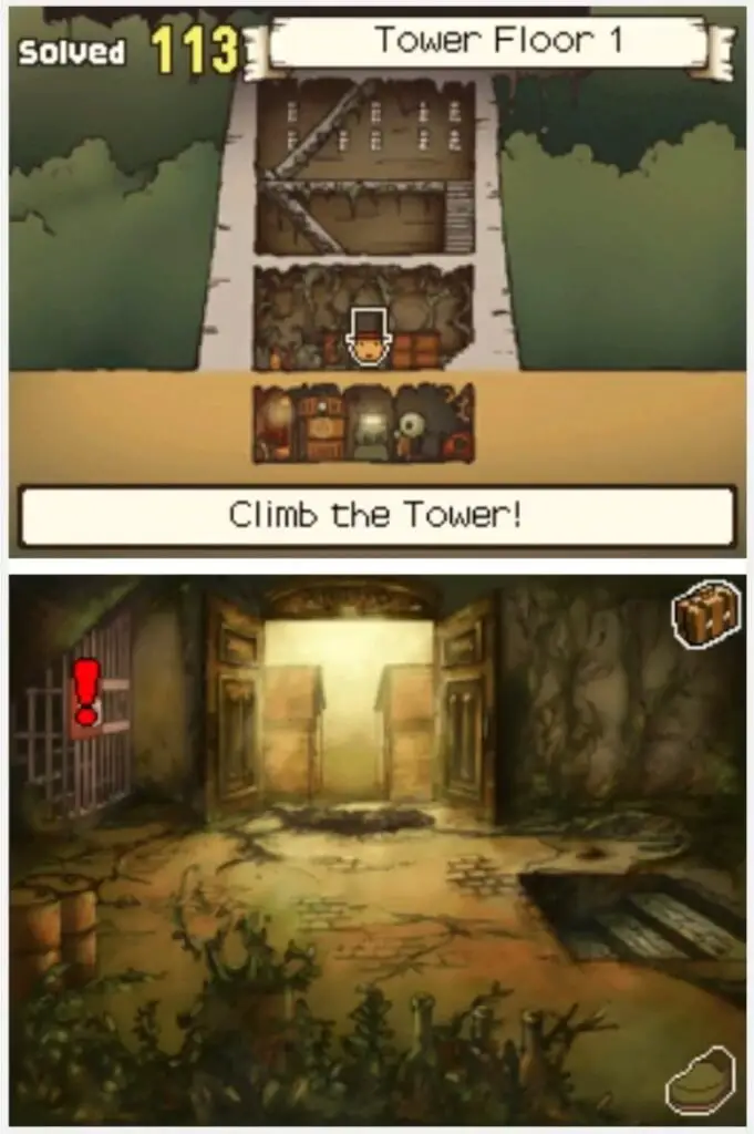 Professor Layton and the Curious Village Puzzle 094 - Get the Ball Out! 4 Location