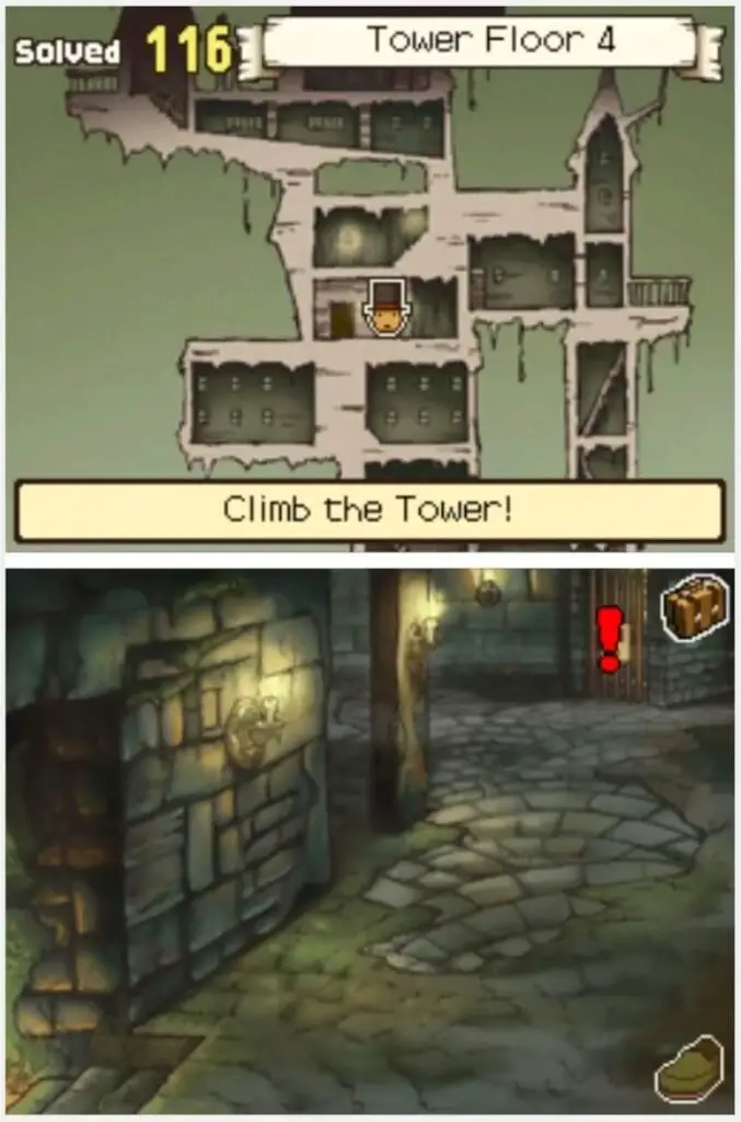 Professor Layton and the Curious Village Puzzle 097 - Princess in a Box 1 Location