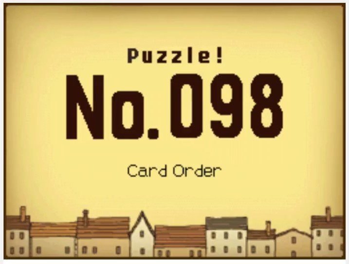 Professor Layton and the Curious Village: Puzzle 098 Answer