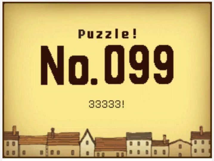 Professor Layton and the Curious Village: Puzzle 099 Answer