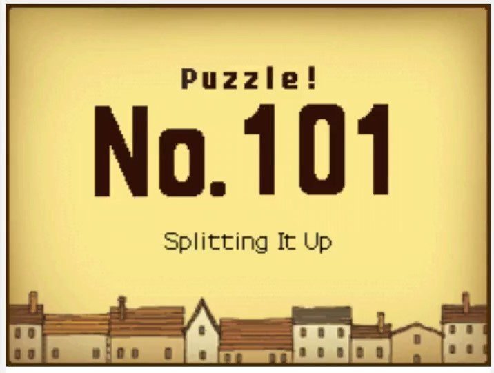 Professor Layton and the Curious Village: Puzzle 101 Answer