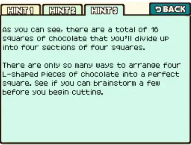 Professor Layton and the Curious Village Puzzle 104 - A Sweet Treat Hint 3