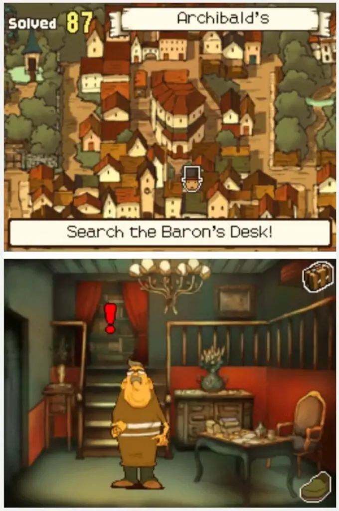 Professor Layton and the Curious Village Puzzle 108 - Not Knots? Location