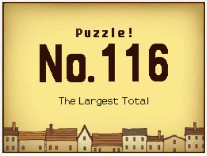 Professor Layton and the Curious Village: Puzzle 116 Answer